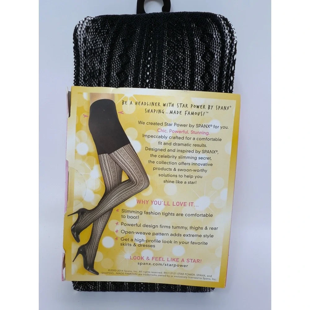 Spanx Star Power Center Stage Open Weave Shaping‎ Tights Size A